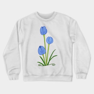 Blaue Blumen Crewneck Sweatshirt